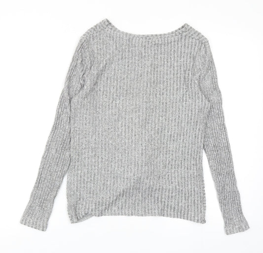 Womens UK Size 8 New Look Grey Pullover Jumper