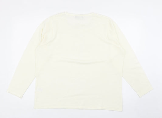 Womens UK Size L Bonmarché Ivory Pullover Jumper