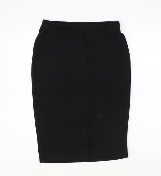 New Look Womens Black Polyester Straight & Pencil Skirt Size 10