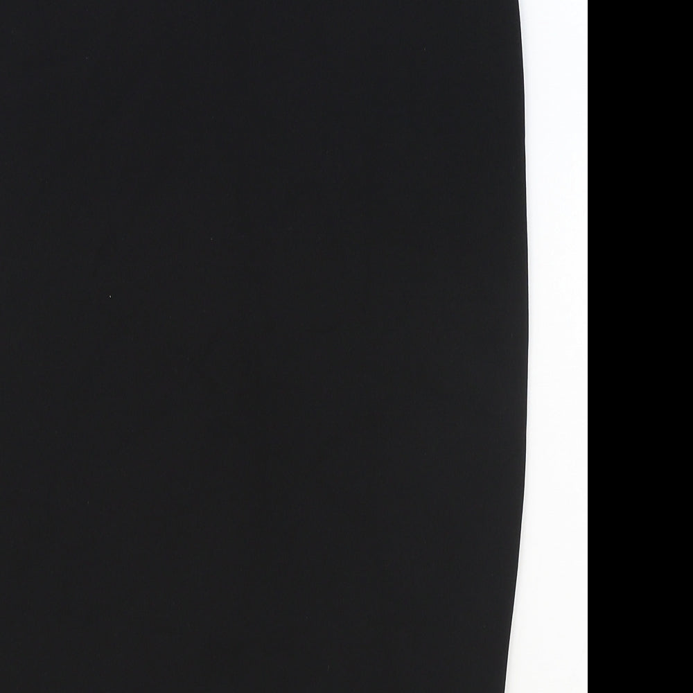 Boohoo Womens Black Polyester Straight & Pencil Skirt Size 8