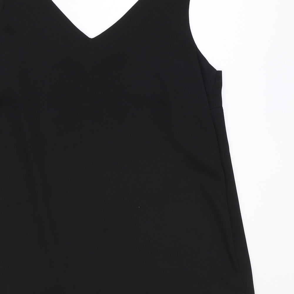 Womens UK Size 12 Papaya Black Basic Tank