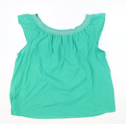 Womens UK Size 8 Marks and Spencer Green Basic T-Shirt