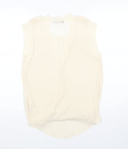 Womens UK Size 8 Oasis Beige Basic Blouse