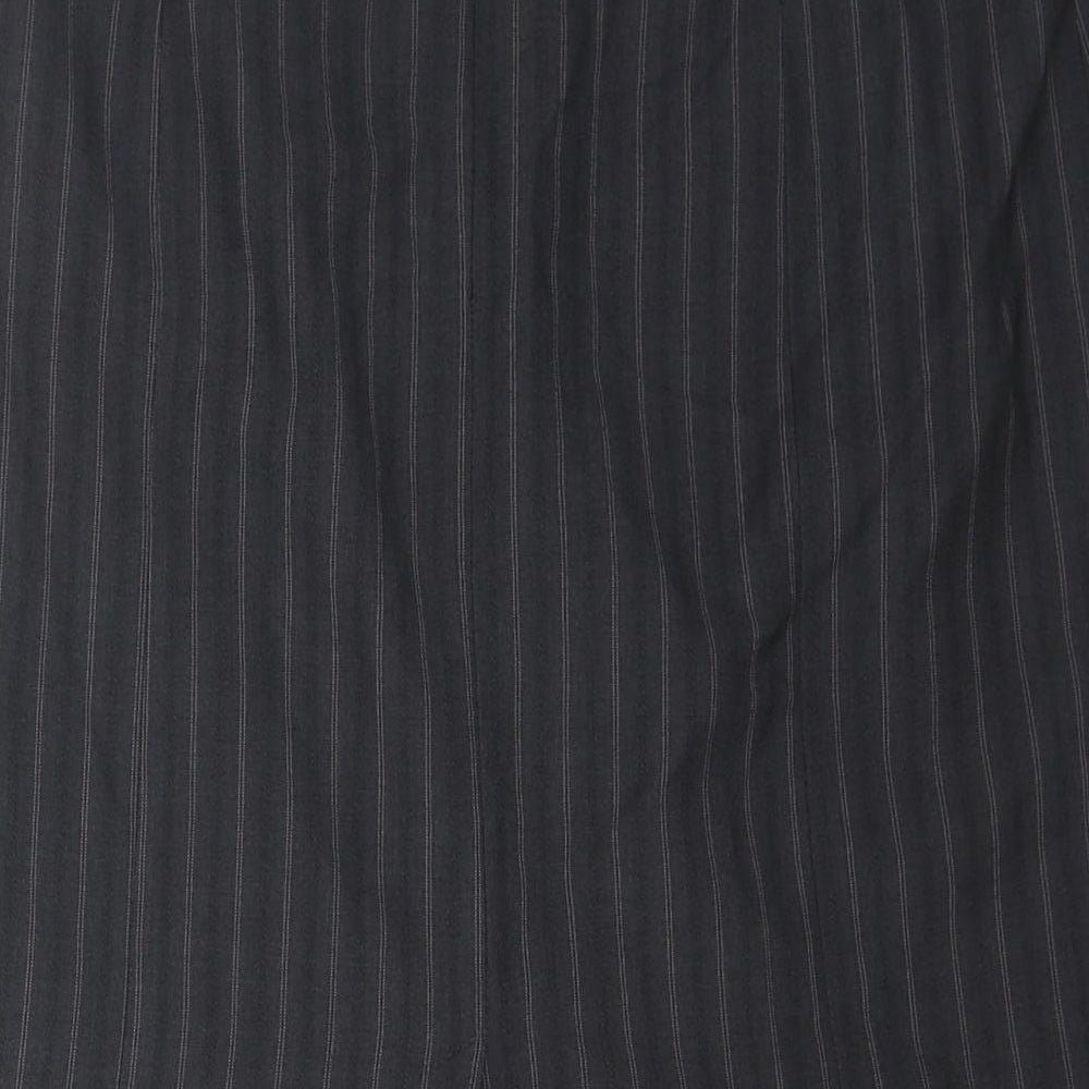 Autonomy Womens Grey Striped Polyester Straight & Pencil Skirt Size 8 Zip