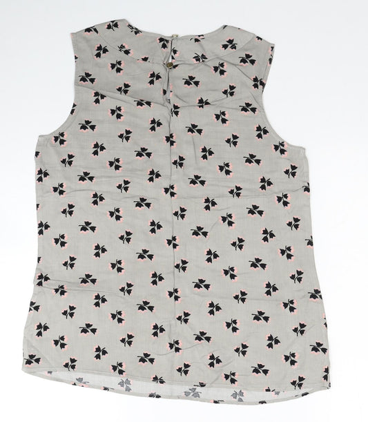 Womens UK Size 10 Oasis Grey Basic Tank