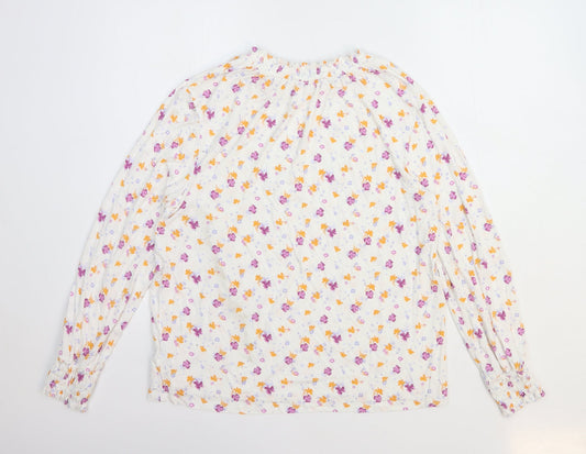 Womens UK Size 14 Marks and Spencer White Basic Blouse