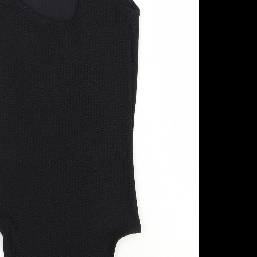 Womens UK Size One Size ASOS One-Piece Black Bodysuit
