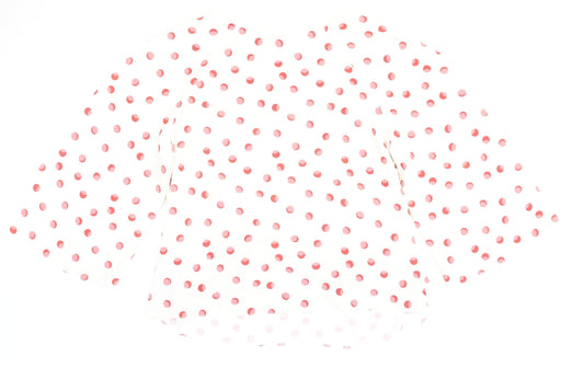 Miss Selfridge Womens White Geometric Polyester Basic Blouse Size 10 Round Neck