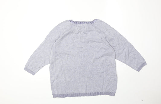 Womens UK Size 12 Marks and Spencer Blue Pullover Jumper