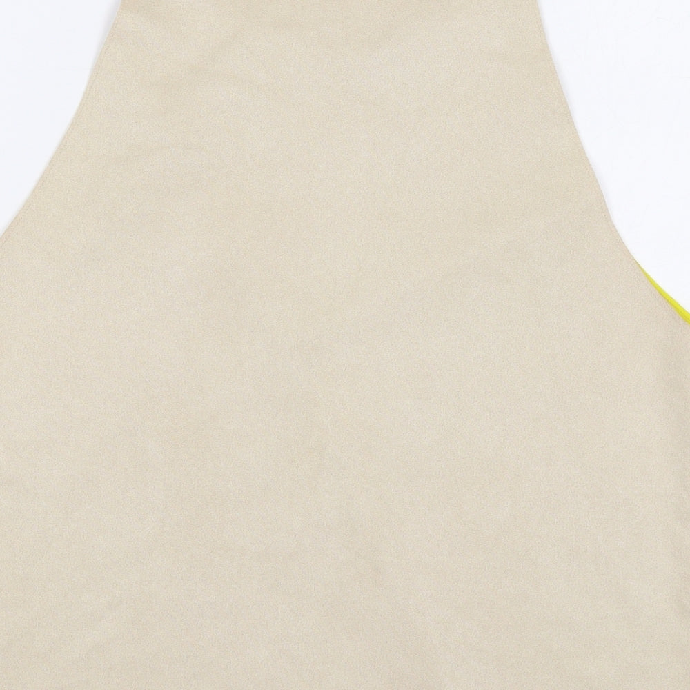 Womens UK Size M Zara Beige Basic Tank