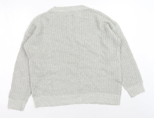 Womens UK Size S New Look Grey Pullover Jumper