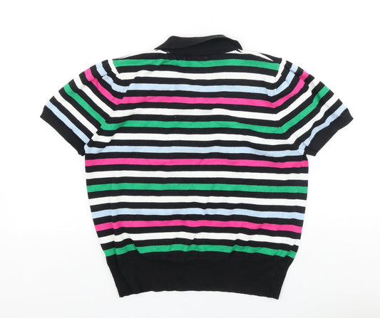 Womens UK Size L Warehouse Black Basic Polo