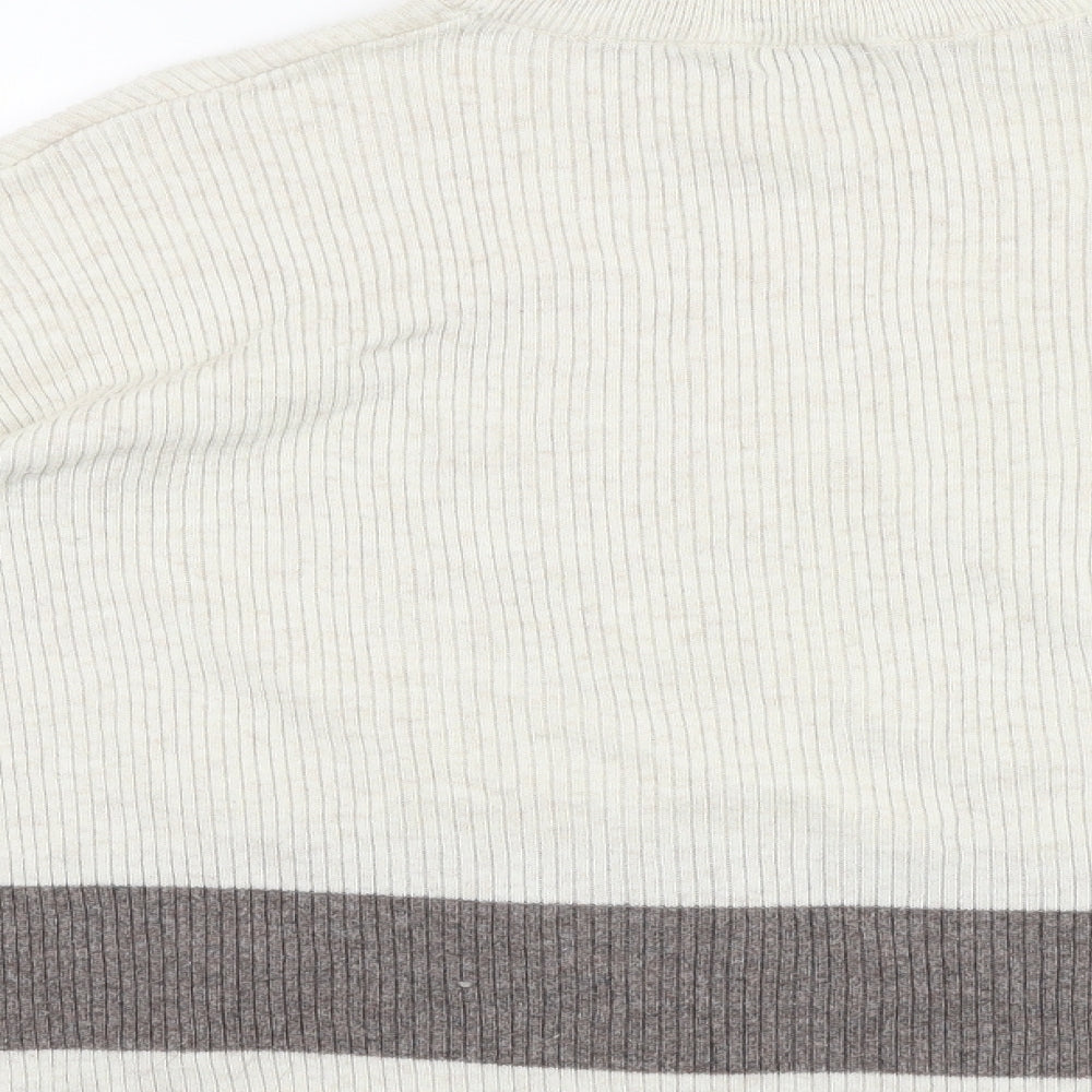 Womens UK Size M Jaqueline De Yong Beige Pullover Jumper