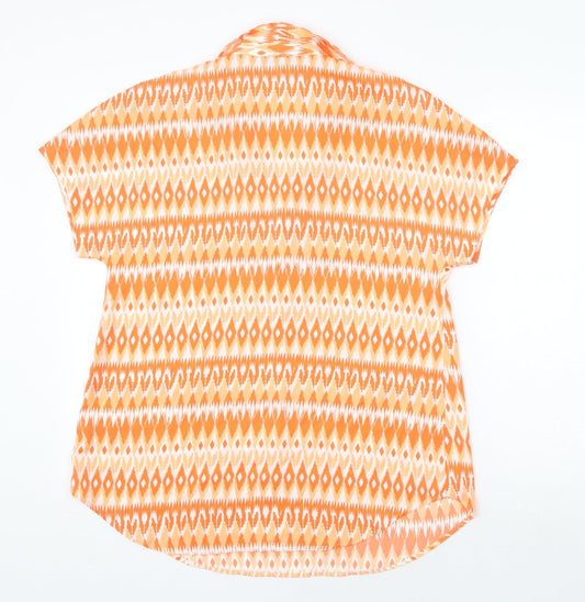 Womens UK Size 8 Marks and Spencer Orange Basic Blouse