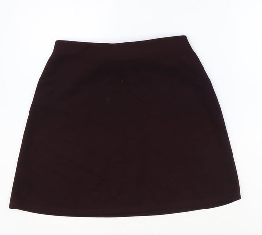 New Look Womens Red Polyester A-Line Skirt Size 8