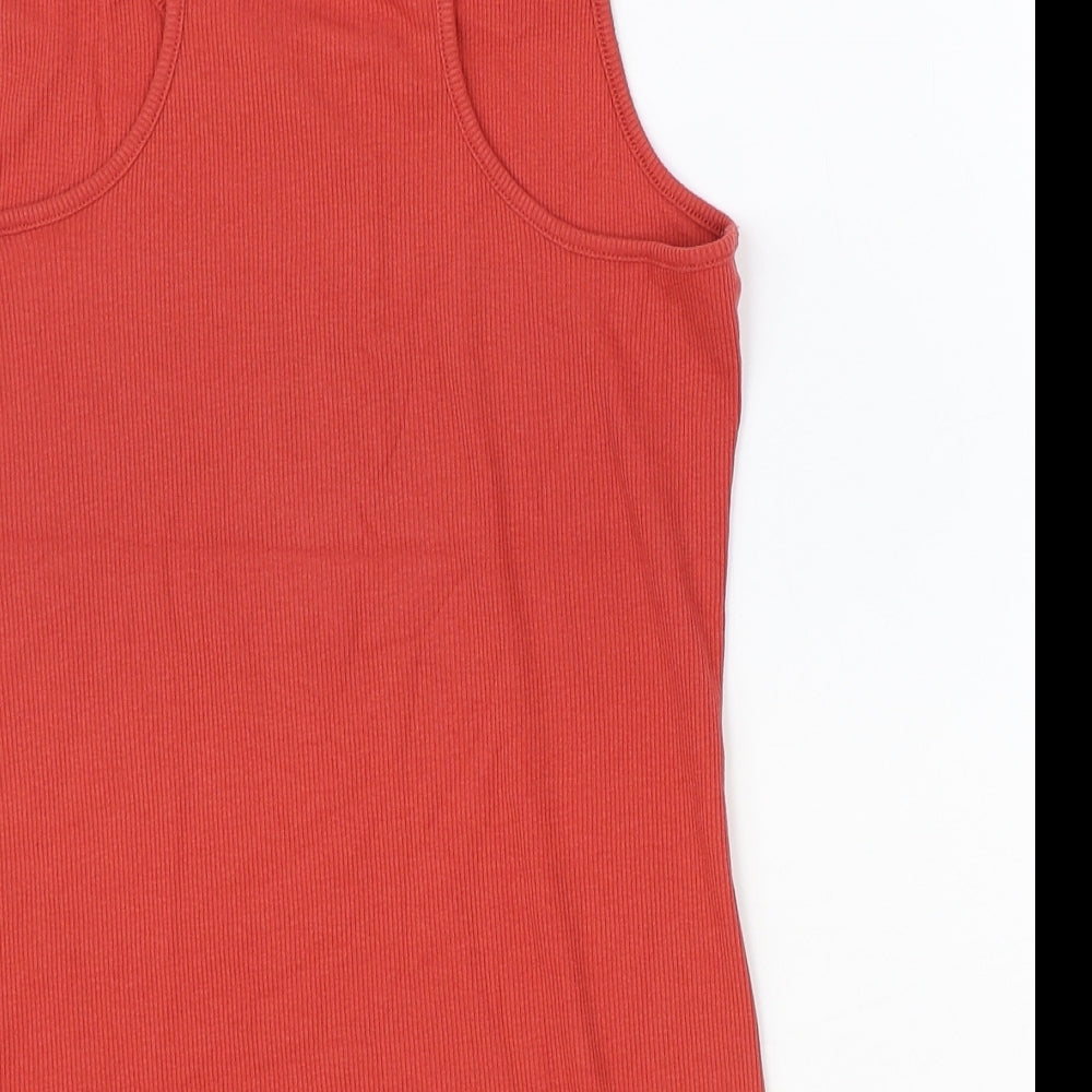 Womens UK Size 10 NEXT Orange Basic Tank