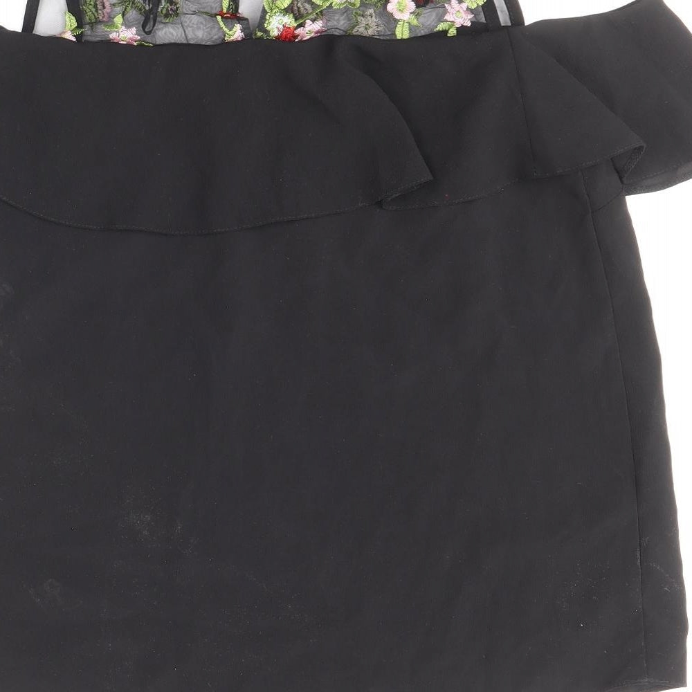 Womens UK Size 10 Atmosphere Black Basic Blouse