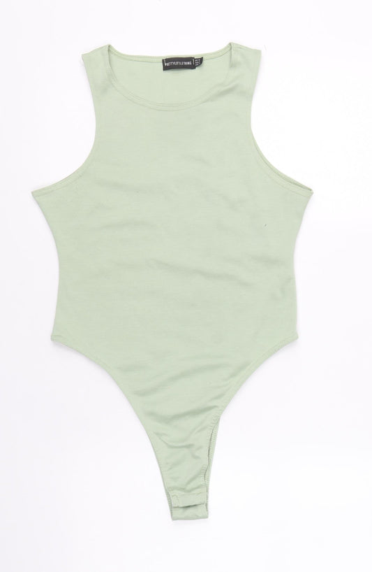 Womens UK Size 12 PRETTYLITTLETHING One-Piece Green Bodysuit