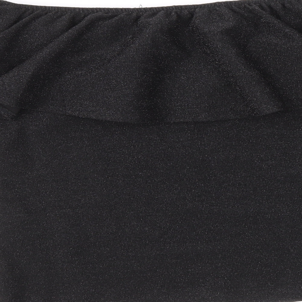 Womens UK Size S H&M Black Basic T-Shirt
