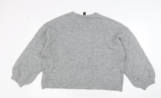 Womens UK Size L New Look Grey Pullover Jumper