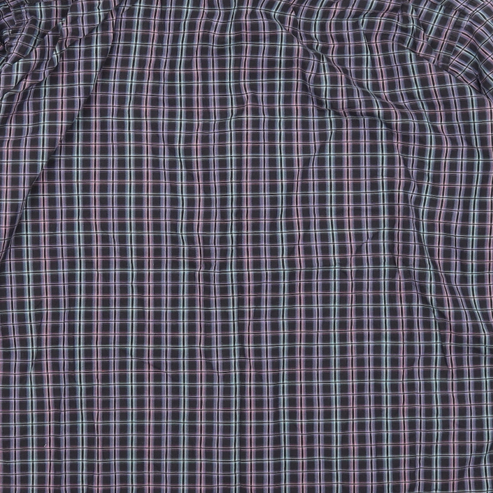 Mens UK Size L Haines & Bonner Black Button-Up Long Sleeve Casual Shirt