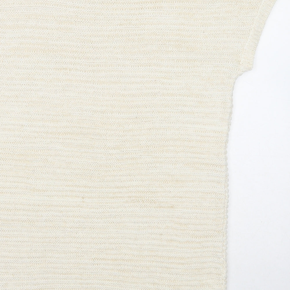Womens UK Size 10 M&Co Ivory Pullover Jumper