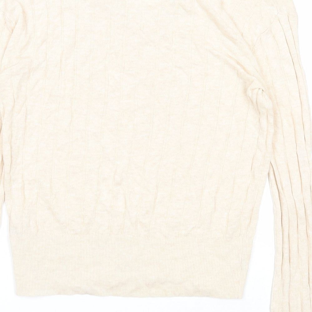 Womens UK Size S Marks and Spencer Beige Pullover Jumper