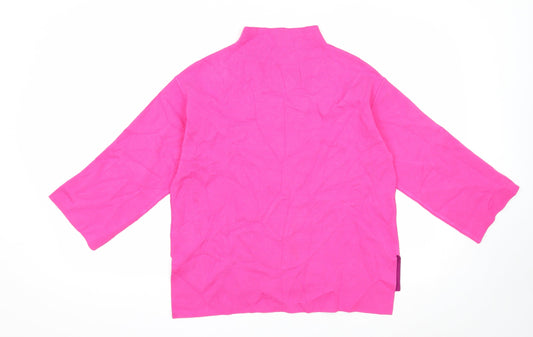 Autograph Womens Pink High Neck Viscose Pullover Jumper Size 12