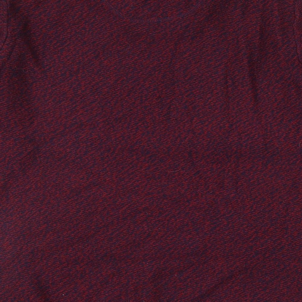 Burton Mens Red V-Neck Acrylic Pullover Jumper Size L