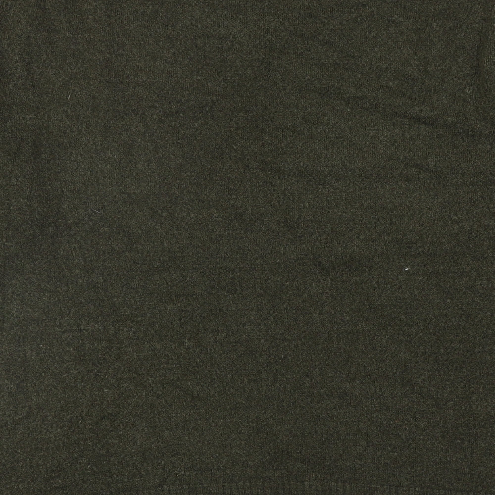David Jones Mens Green V-Neck Acrylic Pullover Jumper Size M