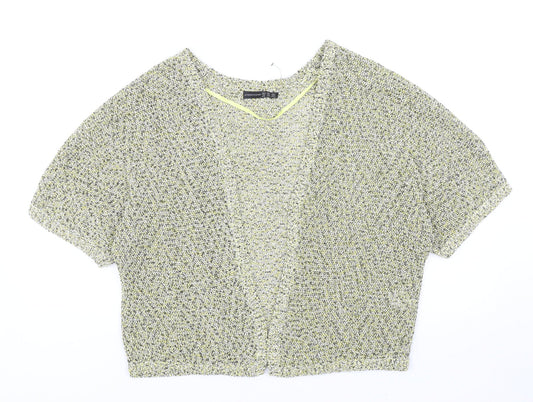 Atmosphere Womens Yellow V-Neck Cotton Shrug Jumper Size M