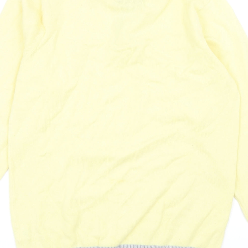 Cedar Wood State Mens Yellow V-Neck Cotton Henley Jumper Size XS