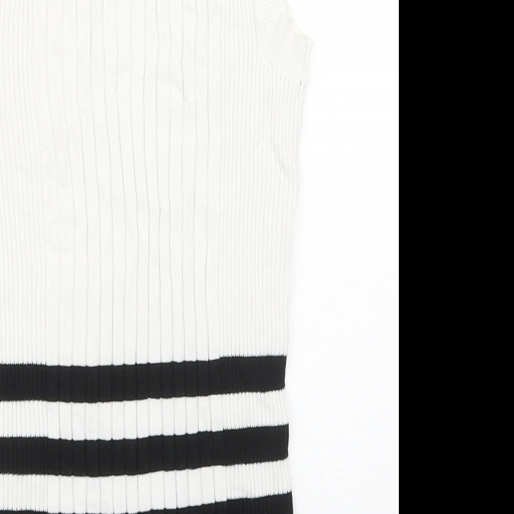 Womens UK Size XS Marks and Spencer White Basic Tank