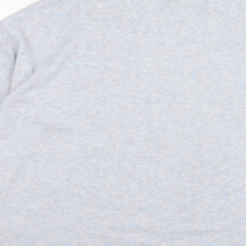 F&F Womens Blue Mock Neck Polyester Pullover Jumper Size 8