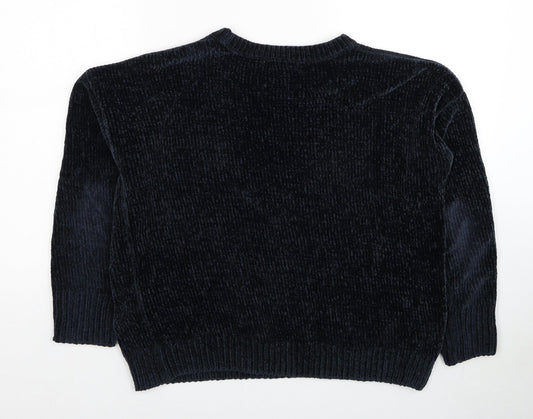 Primark Womens Blue Boat Neck Polyester Pullover Jumper Size 6 - Size 6/8