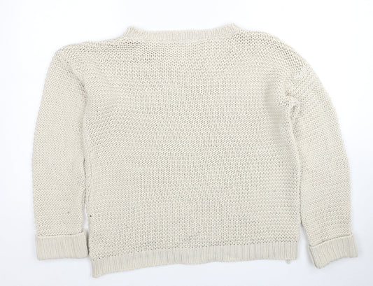 Womens UK Size 6 Miss Selfridge Beige Pullover Jumper