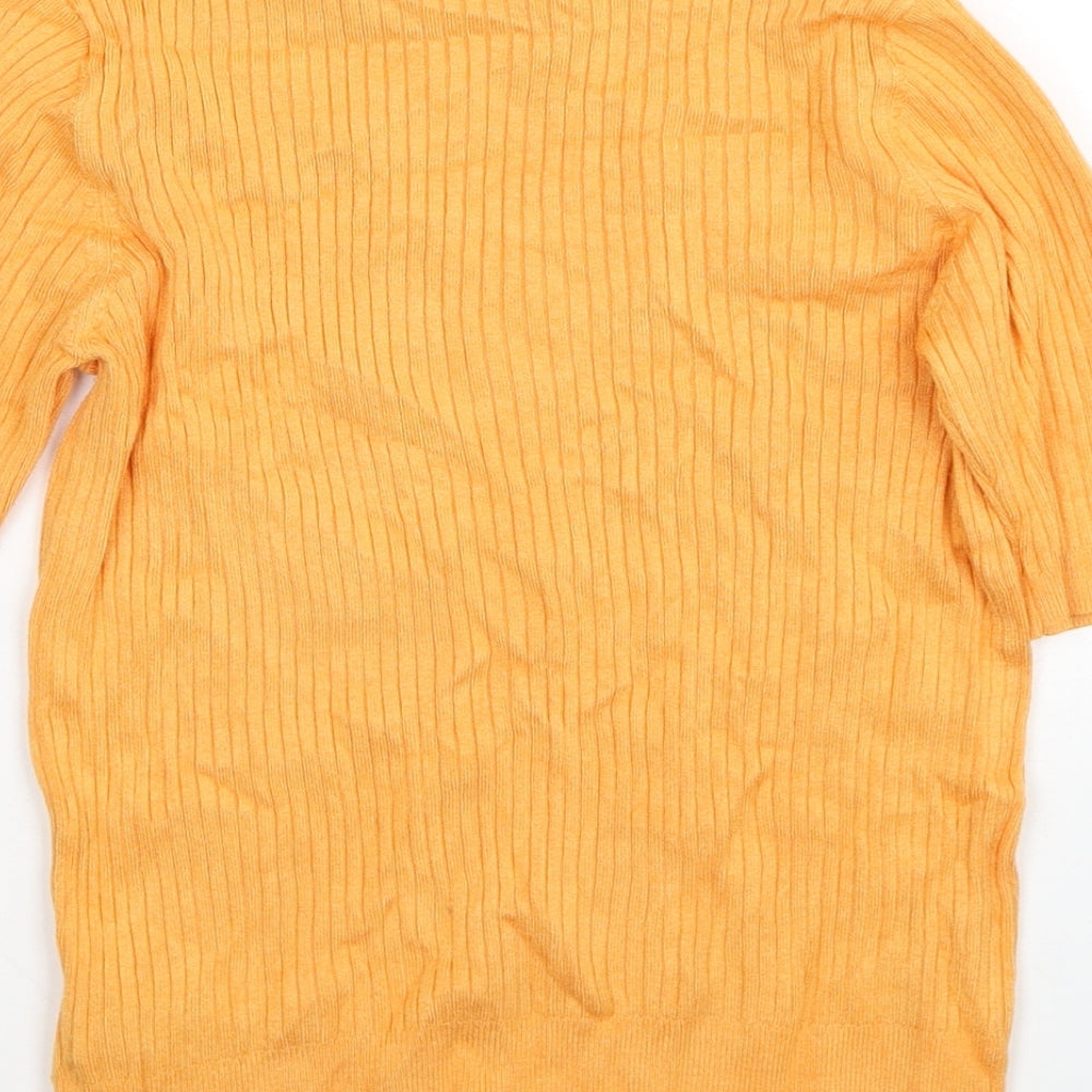 Womens UK Size 8 Marks and Spencer Orange Pullover Jumper