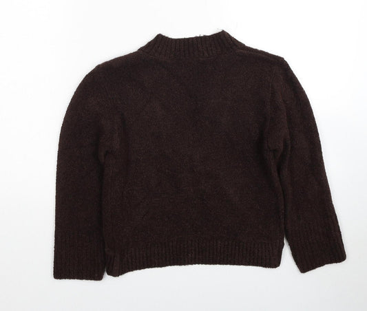 Womens UK Size M Preworn Brown Cardigan Jumper
