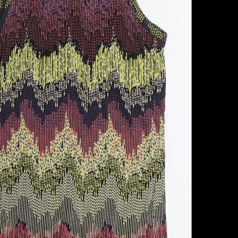 Womens UK Size 8 New Look Multicoloured Basic Tank