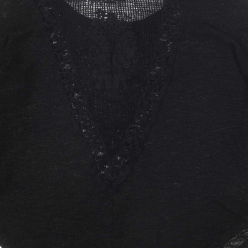 Womens UK Size S Ginger G Black Pullover Jumper