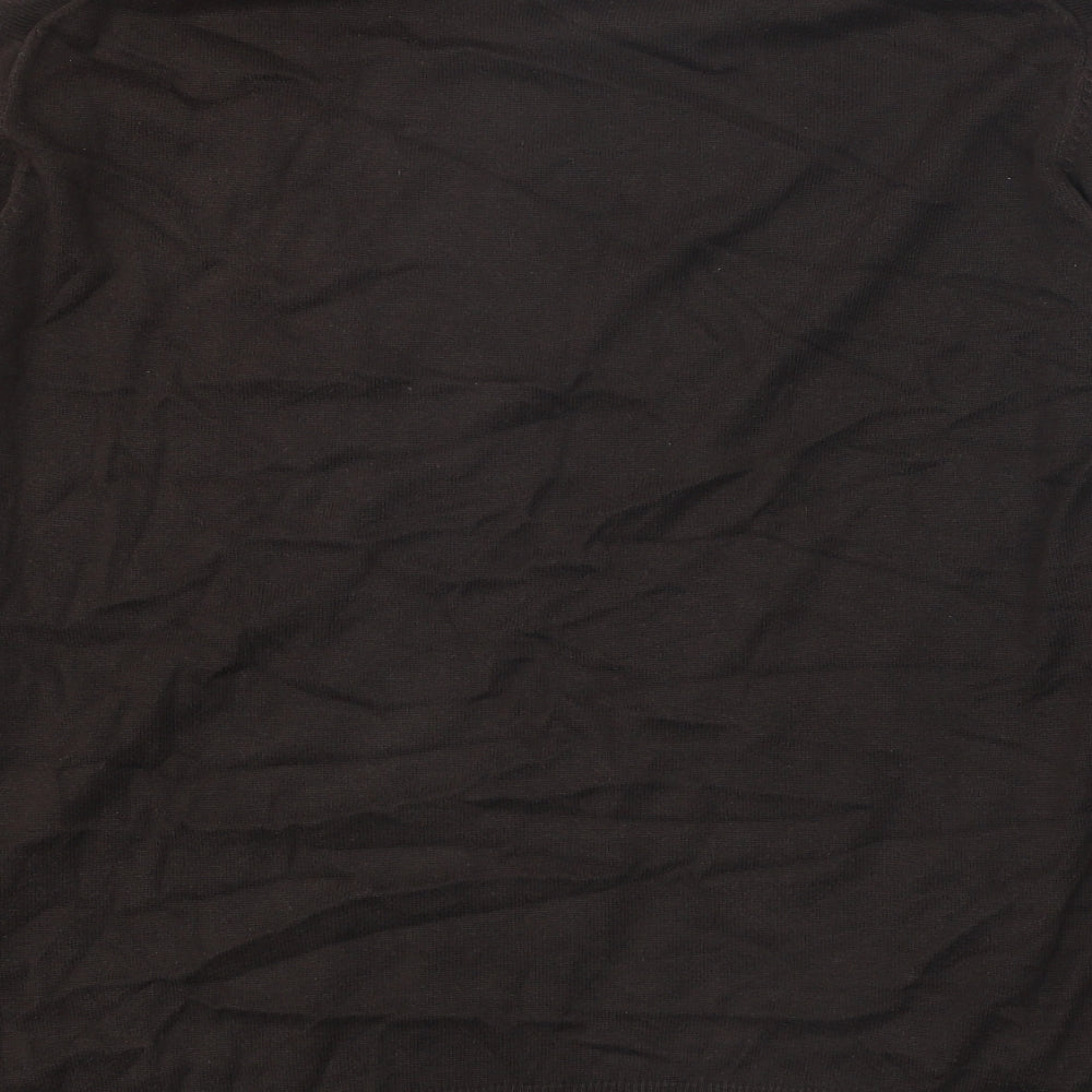 Full Circle Mens Brown V-Neck Cotton Pullover Jumper Size XL