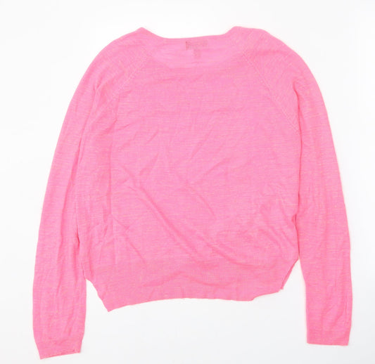 Womens UK Size 10 Topshop Pink Pullover Jumper