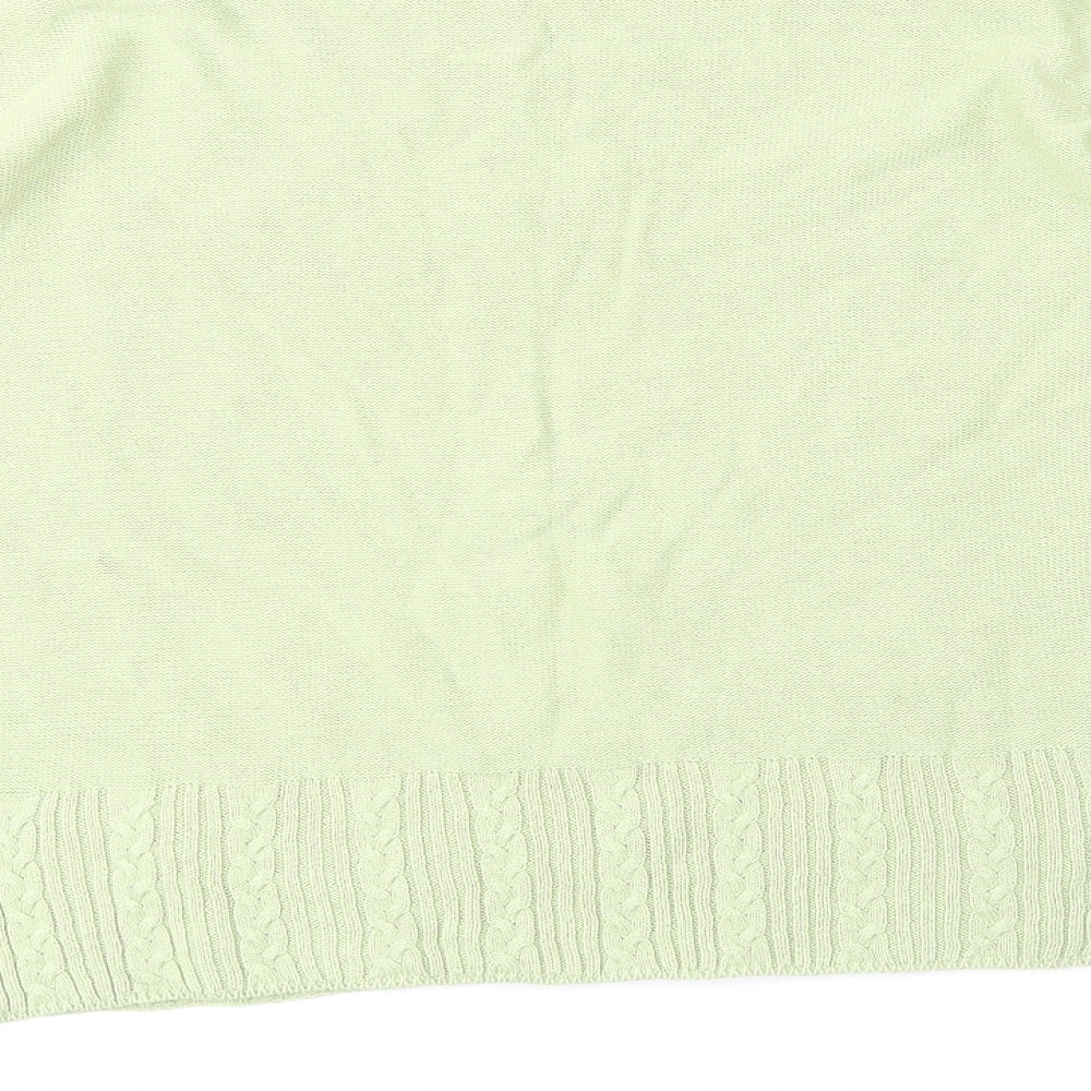 Country Casuals Womens Green Round Neck Acrylic Pullover Jumper Size M