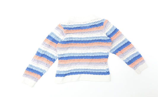 Womens UK Size XS Gallery Multicoloured Pullover Jumper