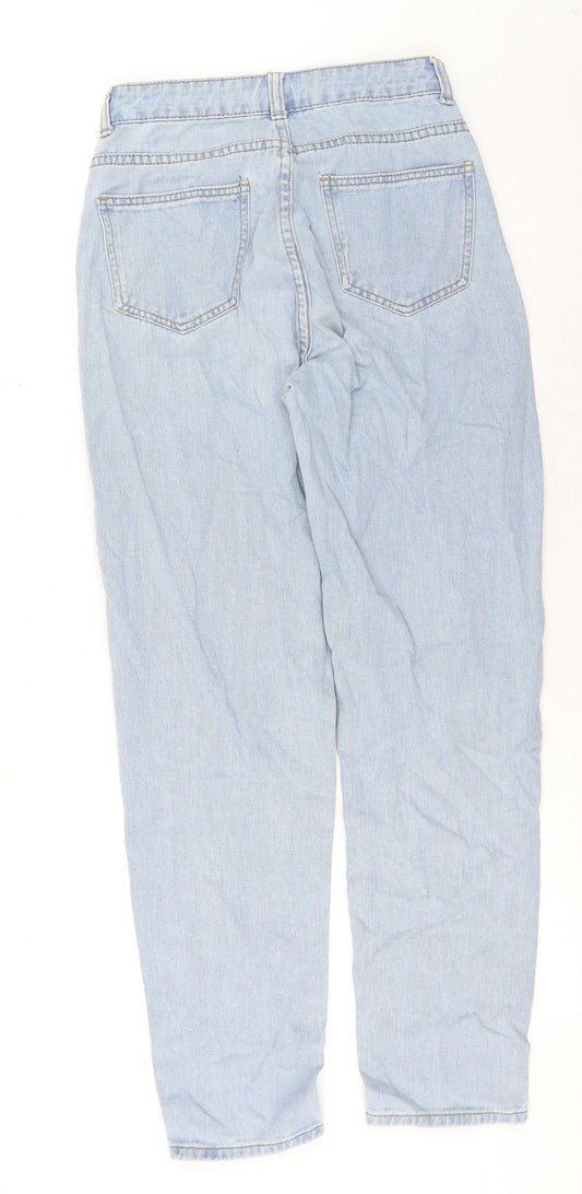 SheIn Womens Blue Cotton Tapered Jeans Size S Regular Button