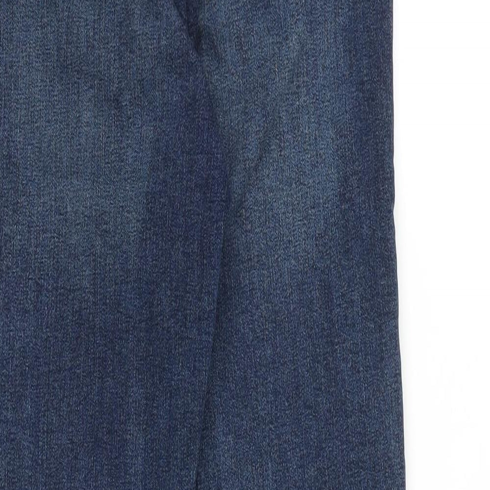 Topshop Womens Blue Cotton Skinny Jeans Size 26 in L32 in Regular Zip