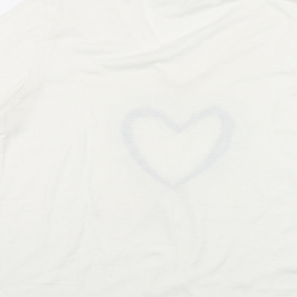 Womens UK Size S SHEILAY White Basic T-Shirt