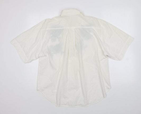 Womens UK Size 12 Preworn Ivory Basic Button-Up
