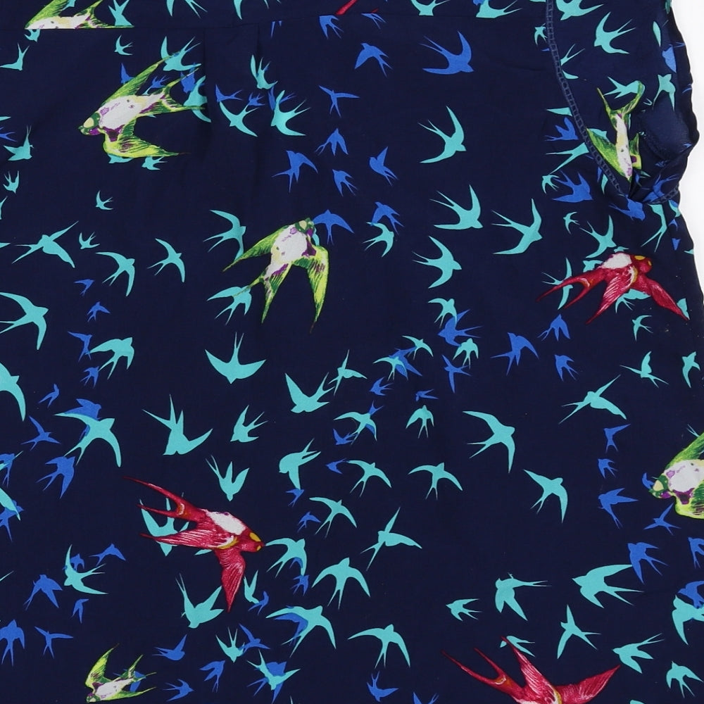 Womens UK Size L Flamant Rose Blue Basic T-Shirt