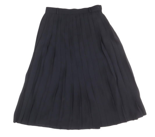 Hammer Womens Blue Polyester Pleated Skirt Size 12 Zip